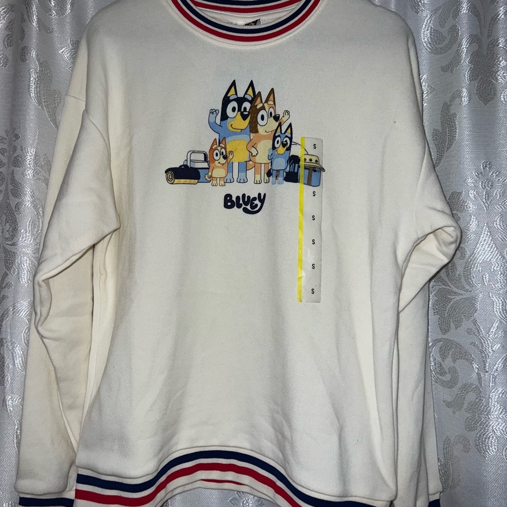 Bluey Graphic Crewneck Sweater - Cream